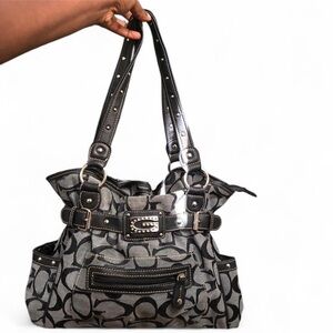 2000s Y2K Mcnling Goth Grunge Guess shoulder hand bag purse Studded Rhinestone